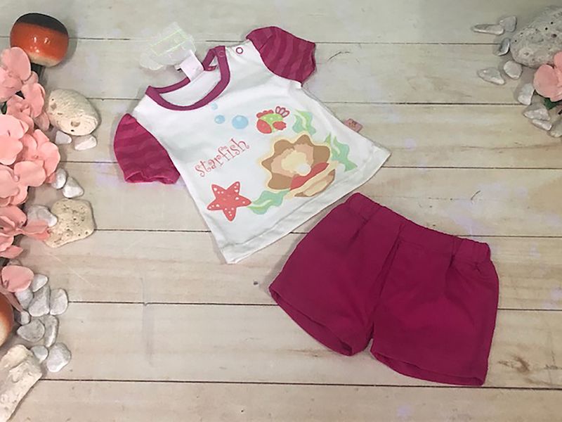 CONJUNTO  2PZ  NIÑA PLAY STARFIS ROSA