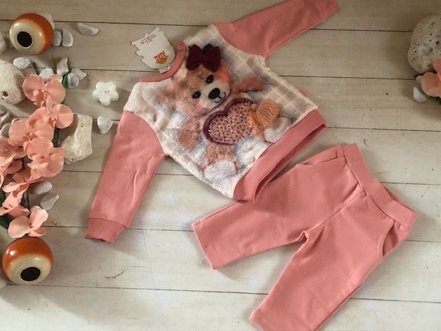 PANTS  ROSA 2PZ ÑA OSITA C/CORAZON