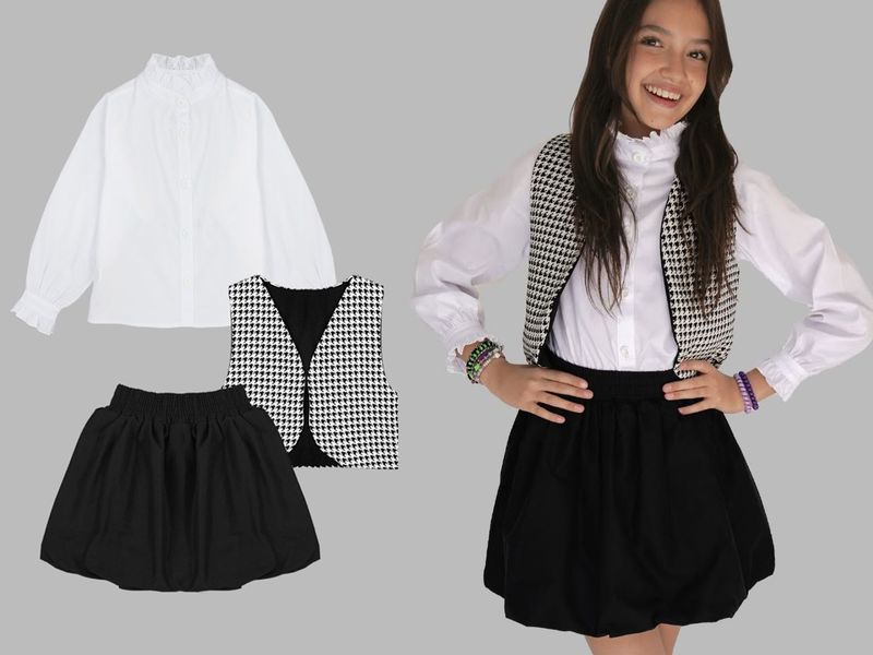 CONJUNTO 2 PZAS FALDA GLOBO