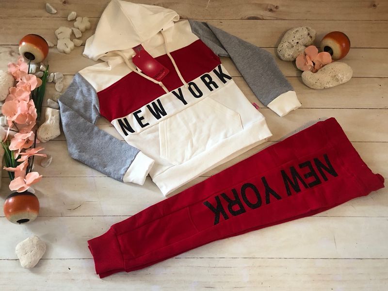 PANTS ROJO 2PZ  NIÑA NEW YORK