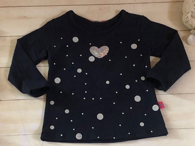 BLUSA AZUL NIÑA CIRCULOS GLITTER