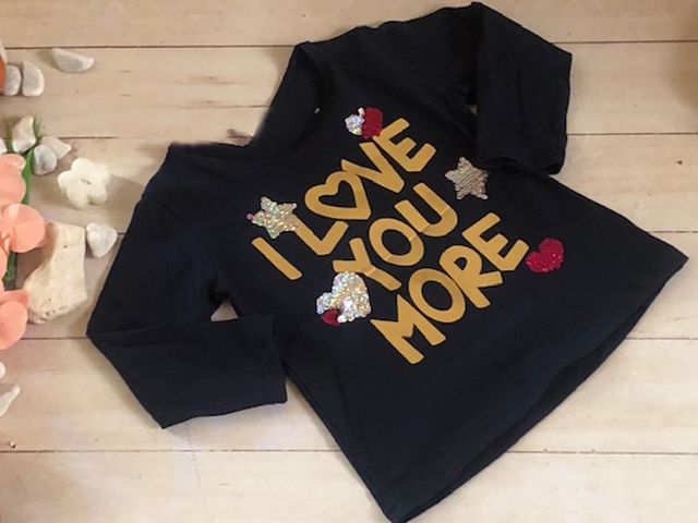 BLUSA AZUL  NIÑA LOVE YOU MORE