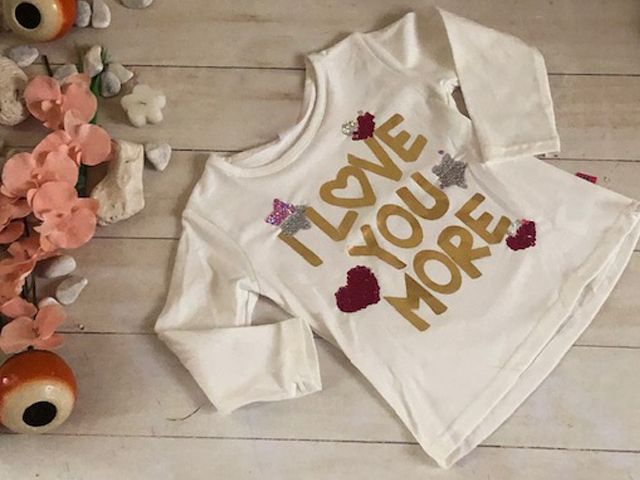 BLUSA BLANCA NIÑA LOVE YOU MORE