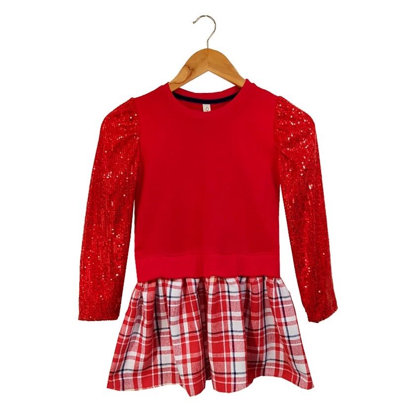 VESTIDO ESCOSES ROJO LENTEGUELA