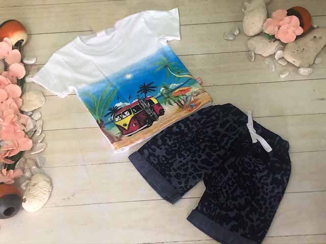 CONJUNTO 2PZ NIÑO PLAY LA PLAYA AZUL