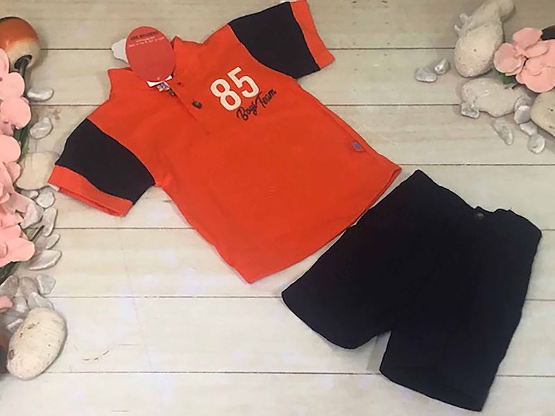 CONJUNTO 2PZ PLAY 85 BOYS TEAM NARANJA