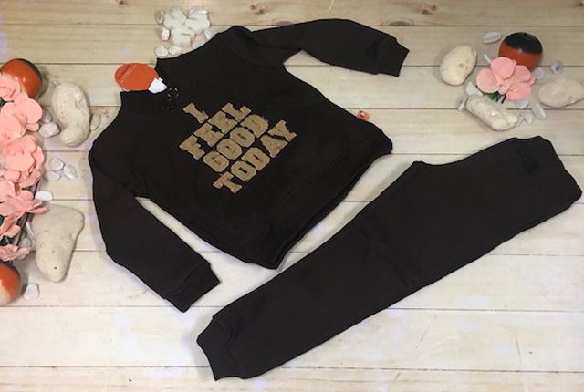 PANTS 2PZ NIÑO I FEEL GOOD TODAY CAFÉ