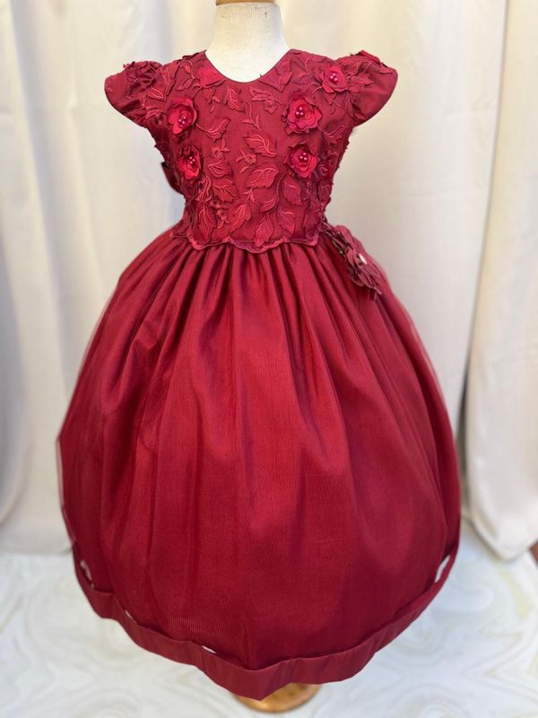 VESTIDO CEREMONIA COLOR VINO