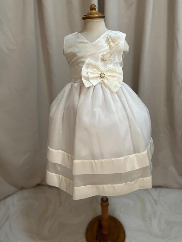 VESTIDO MOÑO DOBLE TUL EN FALDA