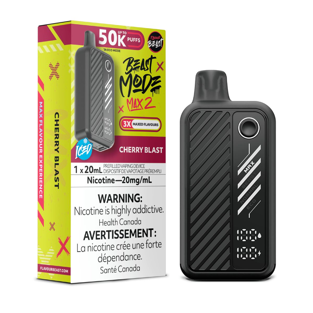 Flavour Beast Beast Mode Max 2 Disposable, Flavour: Cherry Blast