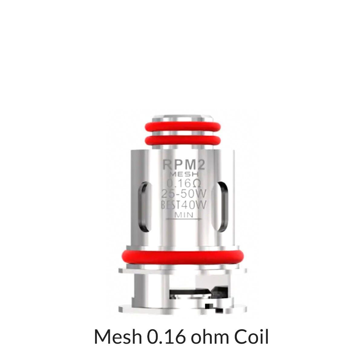 SMOK RPM2 REPLACEMENT COIL (5 PACK), OHMS: MESH 0.16OHM