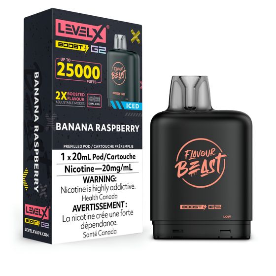 Level X Flavour Beast Boost G2, Flavour: Banana Raspberry Iced
