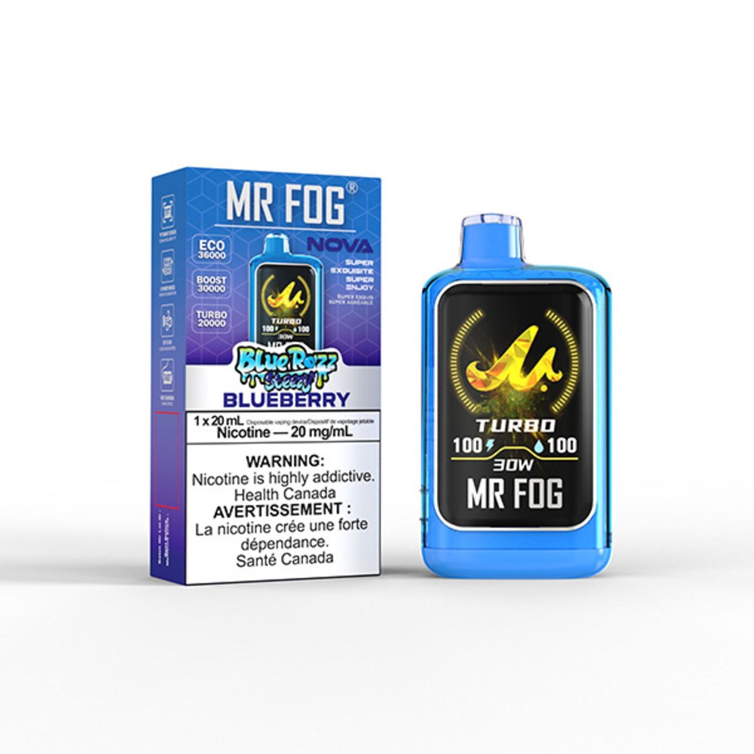 MR FOG NOVA BLUE RAZZ STEEZY 36K DISPOSABLE MR FOG NOVA BLUE RAZZ STEEZY 36K DISPOSABLE
