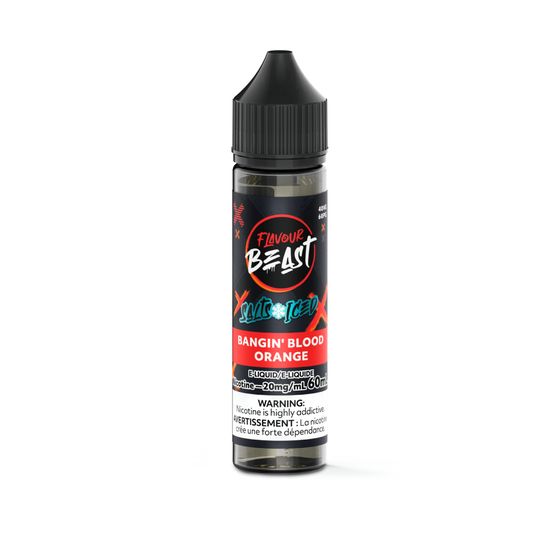 FLAVOUR BEAST 60ML SALT NIC E-LIQUID, Flavour: Bangin' Blood Orange (ICED), Strength: 20MG