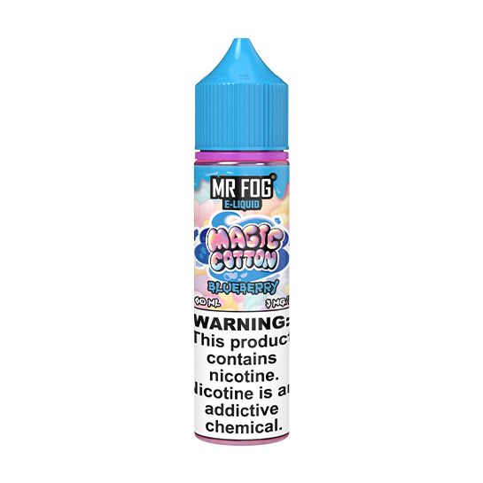 MR FOG MAGIC COTTON 60ML FREEBASE E-LIQUID, Flavour: Blueberry, Strength: 3mg/mL