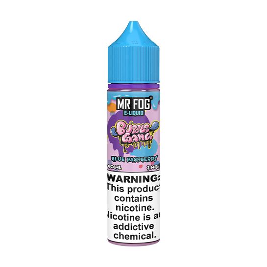 MR FOG BUBBLE GANG 60ML FREEBASE E-LIQUID, Flavour: Blue Raspberry, Strength: 3mg/mL