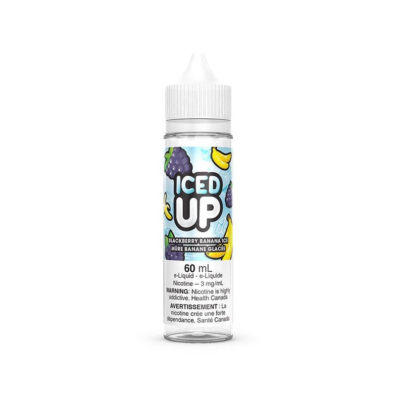 ICED UP 60ML FREEBASE E-LIQUID, Flavour: BLACKBERRY BANANA ICE, Strength: 3mg/mL