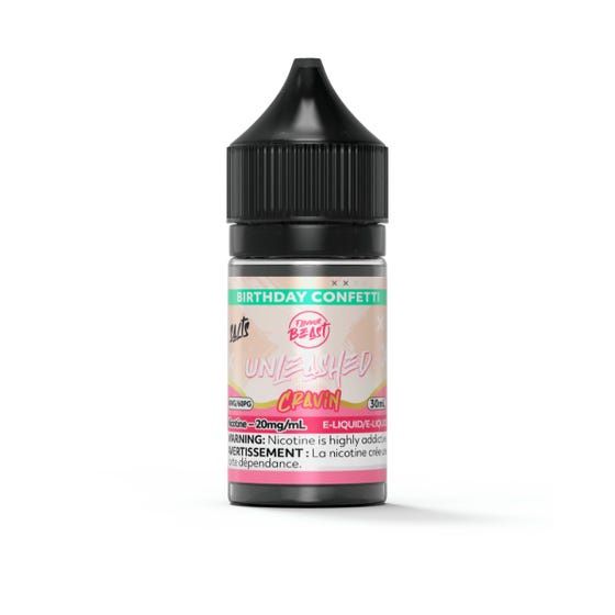 FLAVOUR BEAST UNLEASHED CRAVIN 30ML SALT NIC E-LIQUID, Flavour: Birthday Confetti, Strength: 20MG