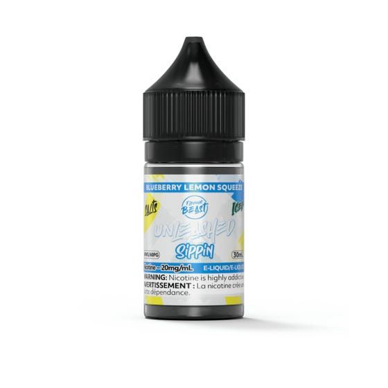 FLAVOUR BEAST UNLEASHED SIPPIN 30ML SALT NIC E-LIQUID, Flavour: Blueberry Lemon Squeeze, Strength: 20MG