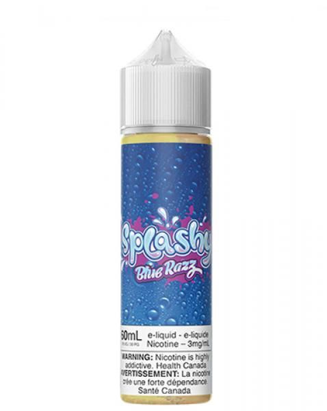 SPLASHY 60ML FREEBASE E-LIQUIDS, Flavour: Blue Raspberry, Strength: 3mg/mL