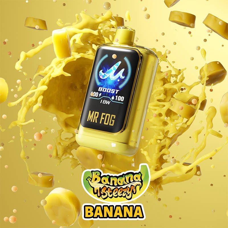 MR FOG NOVA 36K BANANA STEEZY DISPOSABLE, Flavour: NVNS03- BANANA, Strength: 20MG