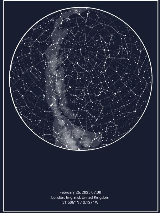 Personalised Star Map Framed Print – Capture Your Special Moment ✨🌙