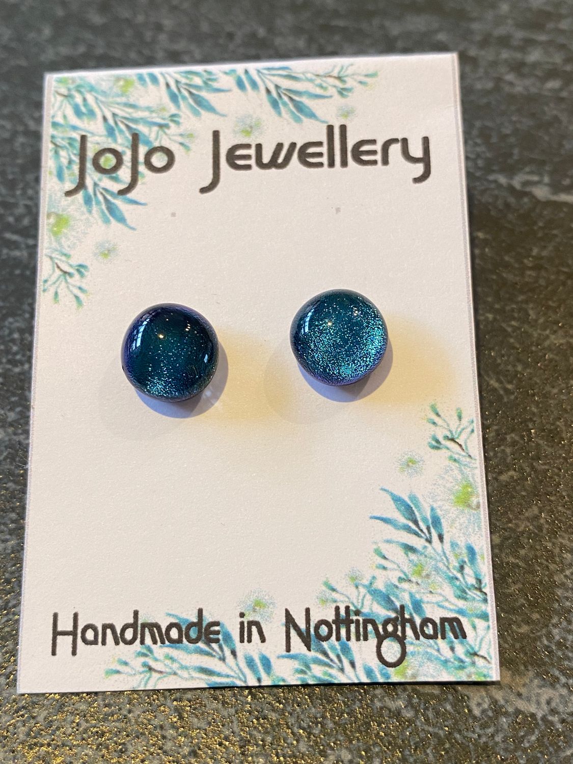 Dichroic Earrings - Small Studs