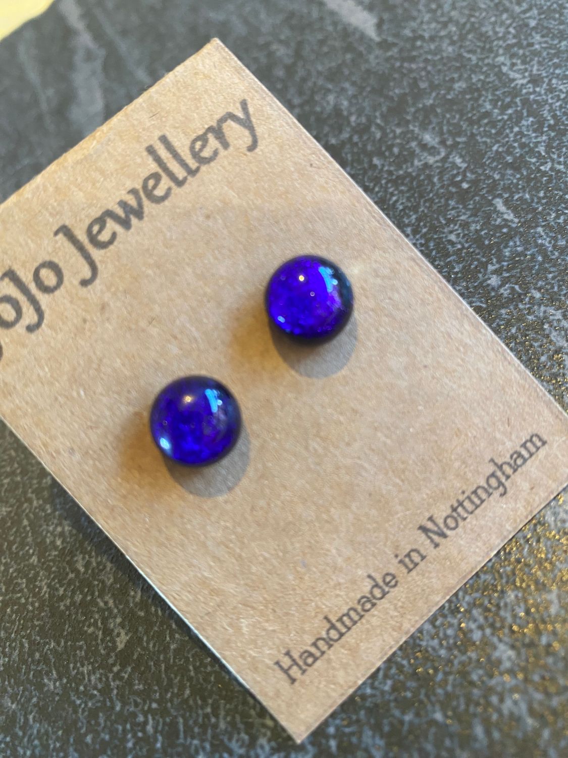 Dichroic 'Colour' Earrings - Small Studs