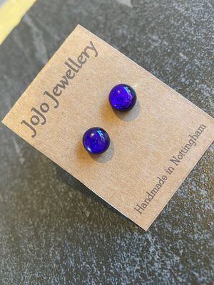 Dichroic 'Colour' Earrings - Small Studs