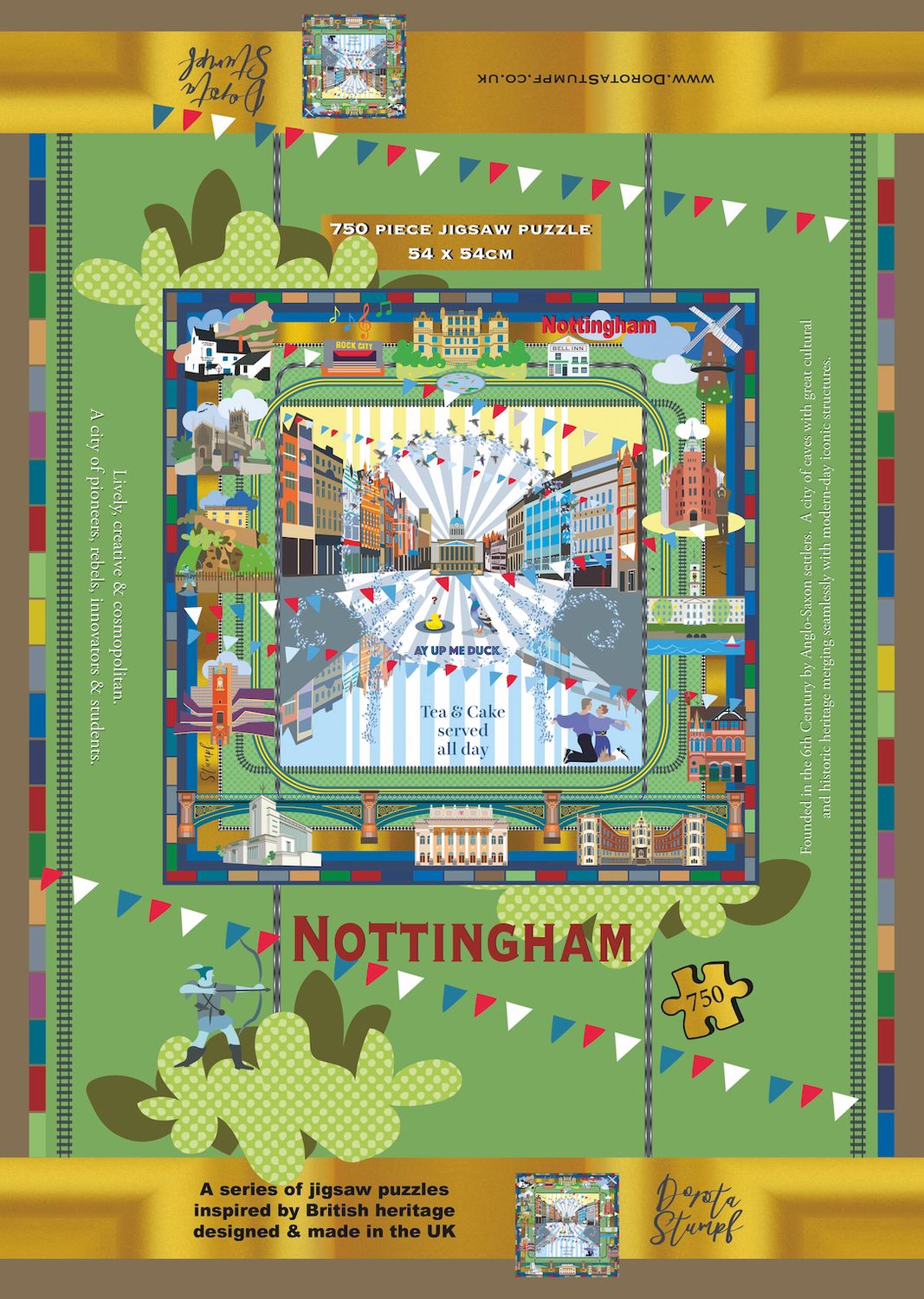 750 pc Famous Nottingham Landmarks Jigsaw from Dorota Stumpf