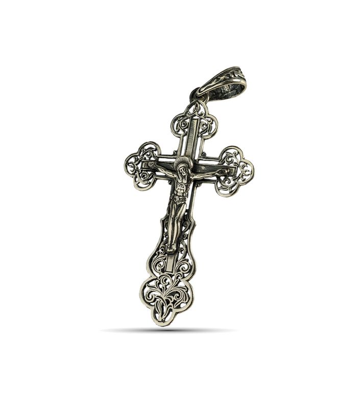 Orthodoxes Brüniertes Silberkreuz 0053