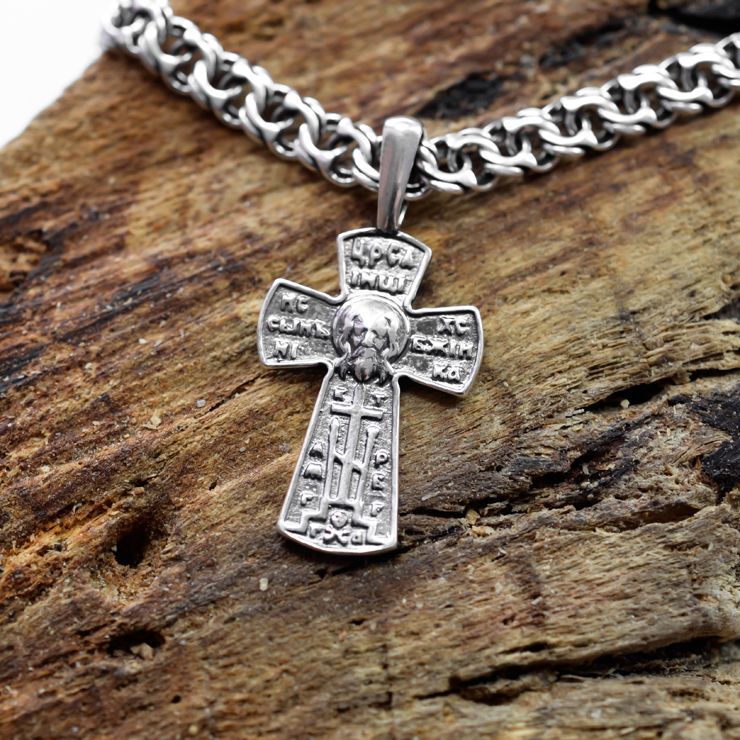 Orthodoxes Kreuz 925 Silber  Brüniert  Handgefertigt  Nr. 0012