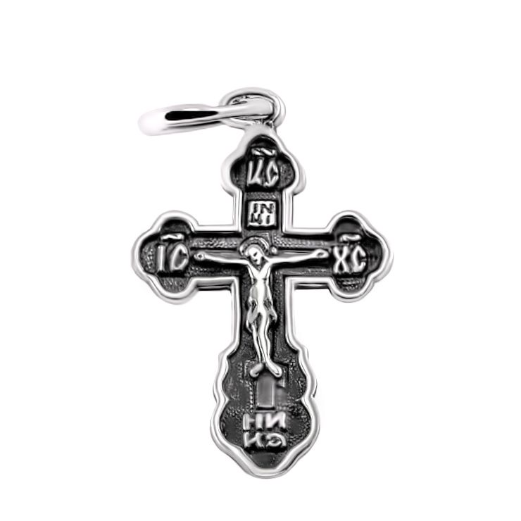 Orthodoxes Kreuz 925 Silber  Brüniert  Handgefertigt  Nr. 0017