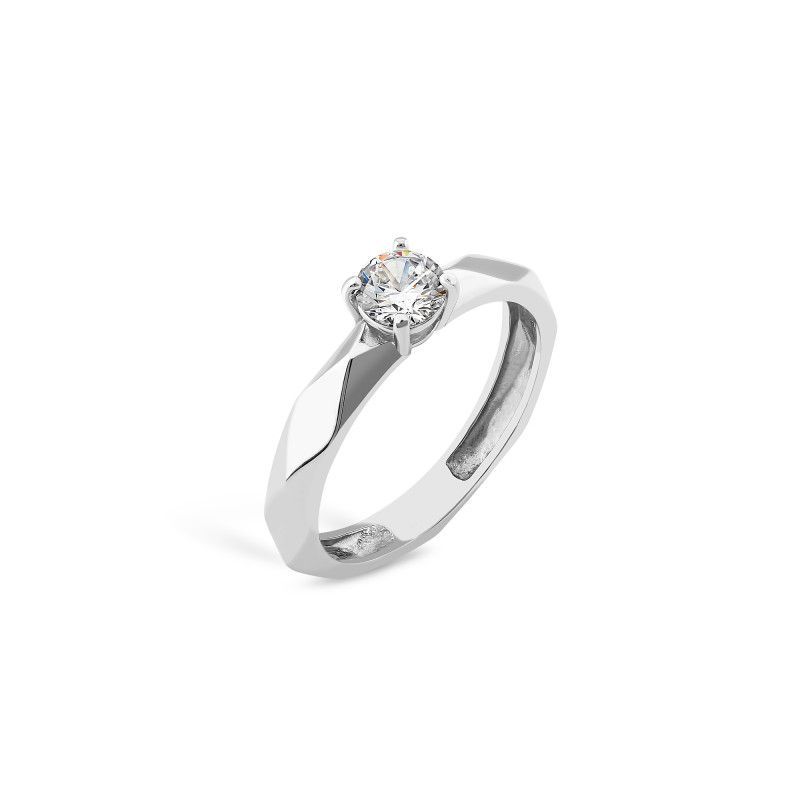 Verlobungs Ring Damen aus 925 Silber mit weißem Zirkonia - Zeitlos Elegant