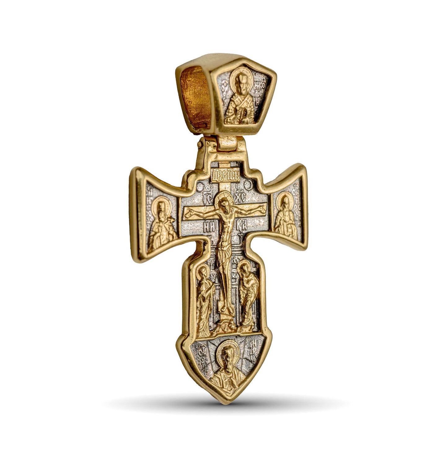 Christlich-orthodoxer Kreuzanhänger aus Sterling Silber 925