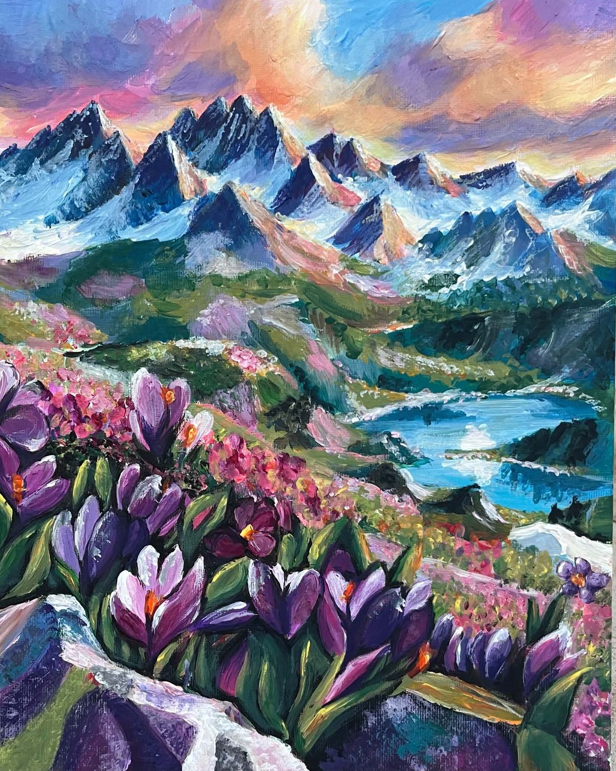 🏔️ TATRY | Akryl na płótnie na deseczce | 24 × 30 cm | 250 zł