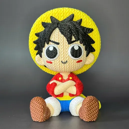 FIGURA LUFFY (ONE PIECE) CROCHET