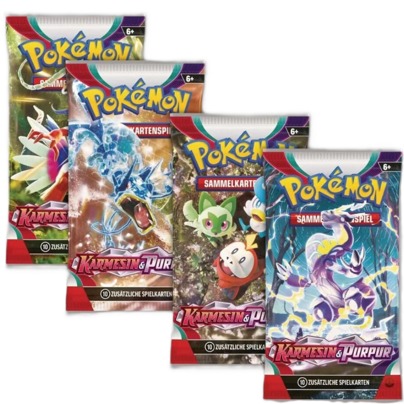 1x Karmesin & Purpur Booster (DE) (Live Stream)