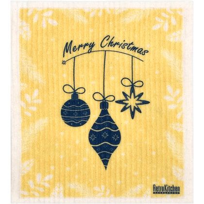100% Compostable Sponge Cloth, Design: Baubles