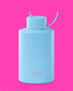 68oz Stainless Steel Ceramic Reusable Bottle with Straw - Sky Blue