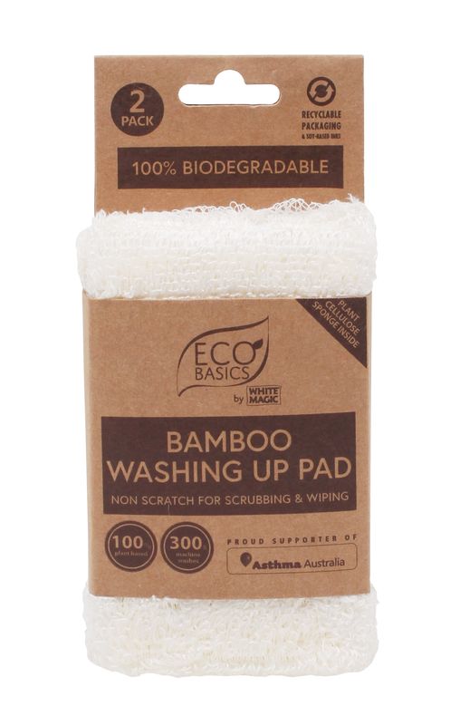 Bamboo Washing Up Pad 2pk