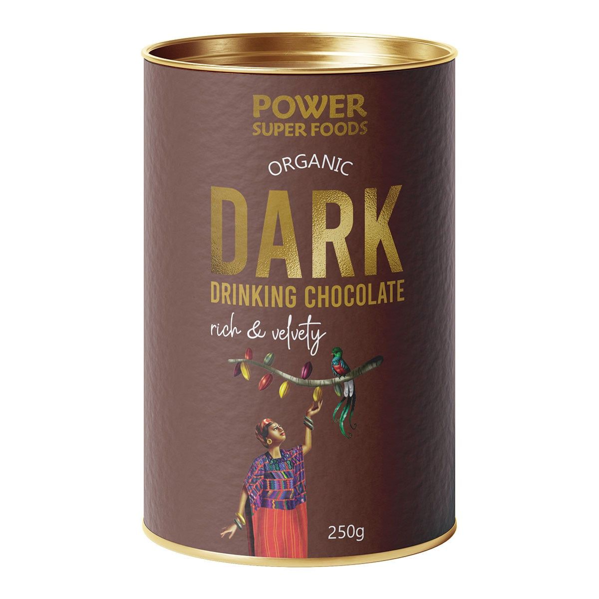 Dark Drinking Chocolate Cert Org 250g