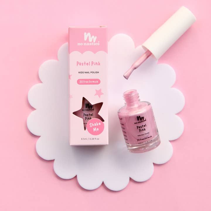 Pastel Pink Water Based Peelable Nail Polish For Kids