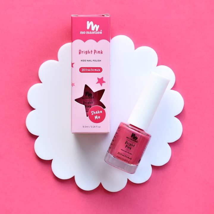 Bright Pink Water-Based Scratch Off Nail Polish For Kids