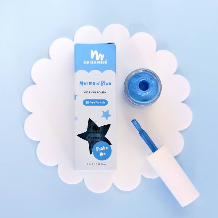 Mermaid Blue Water Based Nail Polish For Kids