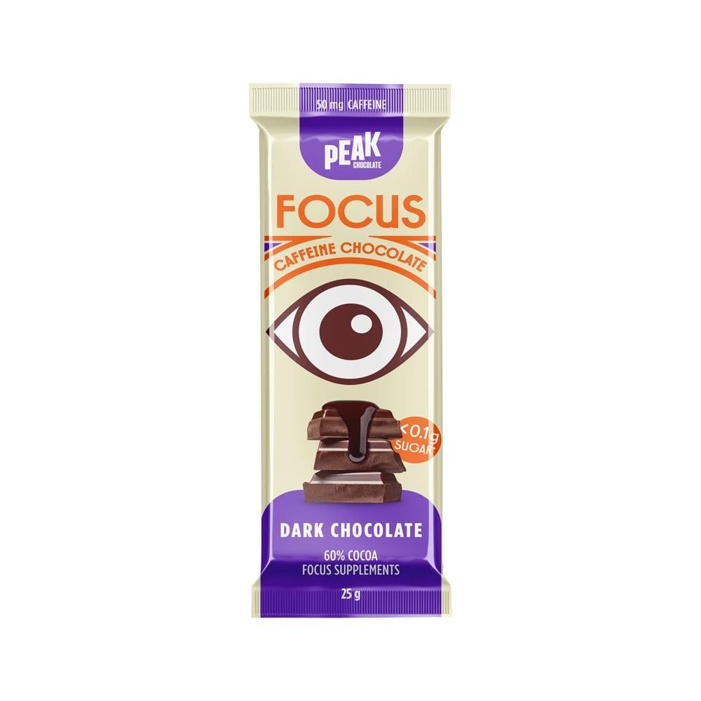 Caffeine Chocolate Bar Focus Dark 25g