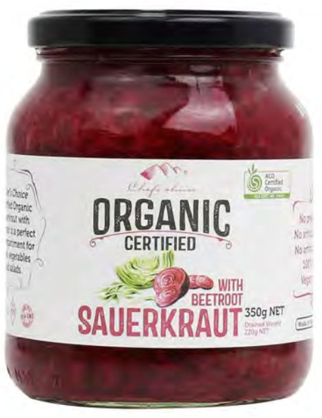 Organic Sauerkraut with Beetroot 350g