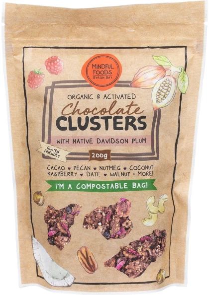 Chocolate Nut Butter Clusters With Davidson Plum (Organic) 200g Bag