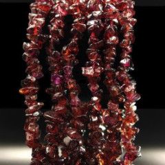 Crystal Chip Bracelet Garnet