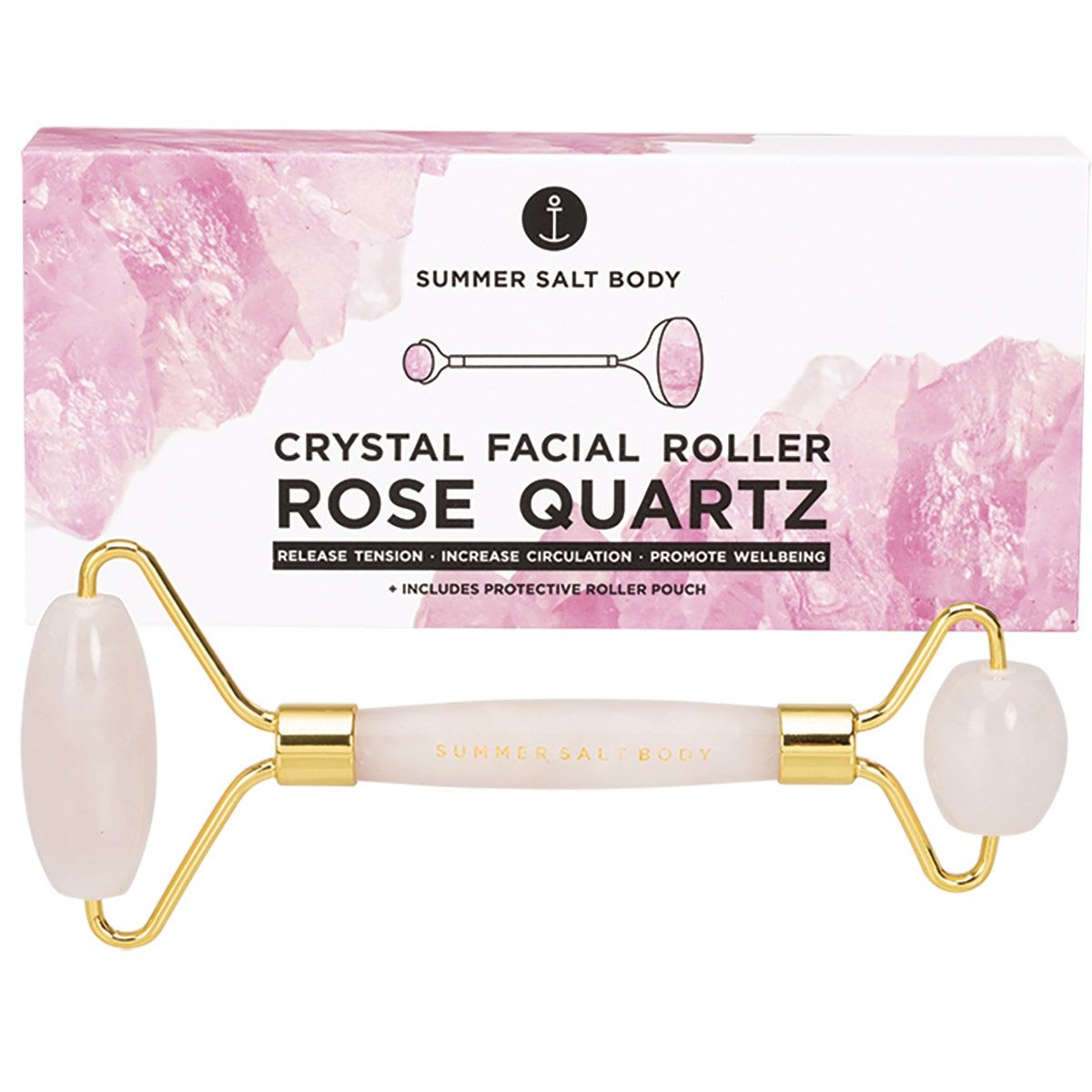 Crystal Facial Roller - Rose Quartz